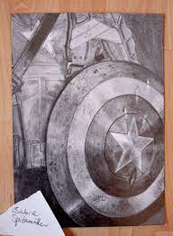 Learn how to draw captain america shield pictures using these outlines or print just for 600x719 captain america's shield pencil sketch. Captain America Drawing By Barbiespitzmuller On Deviantart Captain America Drawing Captain America Drawings