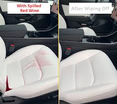 How does the tesla model 3 white seats stand up against only 2 weeks of ownership? Tesla Model 3 White Seats Stain Resistance Challenge Against Red Wine