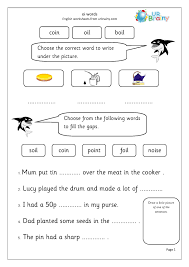 Six free diphthongs phonics word list or reading chart to practice reading. Oi Words Letters And Sounds By Urbrainy Com