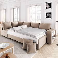 Du 2 places mini (112 cm) jusqu'au 4 places (182 cm). Canape D Angle Panoramique Salma 6 Places Convertible Tissu Beige