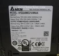 VFD2A8ME21ANNAA Delta Inverter AC Variable Frequency Drive ME300 1/2HP 1PH  240V