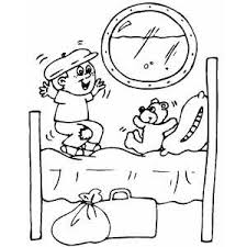 Download and print these bed coloring pages for free. Boy Jumping To Bed Coloring Page
