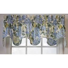 Window curtain valance sold individually. Blue Hydrangea Scallop Window Valance Bedbathhome Com