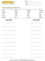 These vowels can represent a variety of sounds. Identify Long And Short Vowels In Given List Of Words Worksheet Turtle Diary