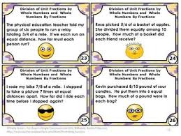 Fraction Word Problems Division By Whole Numbers 5th Grade Math Fraction Word Problems Fractions Task Cards Dividing Fractions Task Cards