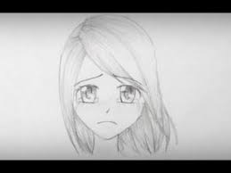 How To Draw A Sad Manga Girl Face - Youtube