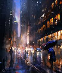 In Search Of Sunrise By Daroz On Deviantart City Painting City Art Cityscape Painting