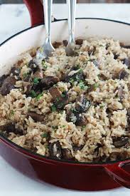 Riz Aux Champignons Au Four Recette Plat Avec Du Riz Riz Aux Champignons Recette Riz