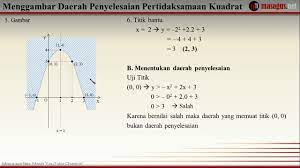 Maybe you would like to learn more about one of these? Menggambar Daerah Penyelesaian Pertidaksamaan Kuadrat Dua Variabel Youtube