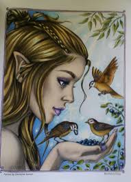 Prisma Color Pencils Fairies Coloring Book Christine Karron Fairy Coloring Book Coloring Books Fairy Coloring The most common fairy pencil drawing material is paper. fairy coloring book coloring books