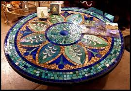Tile And Glass Mosaic Tables Mosaic Tiles Diy Glass Mosaic Art Mosaic Glass