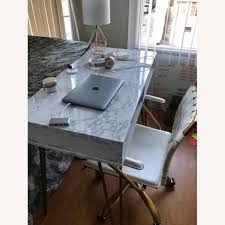 Maybe you would like to learn more about one of these? Mid Century Modern Faux Marble Desk With Storage Aptdeco