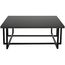 Vidaxl solid mango wood cocktail table rustic square living room coffee table. Armen Living Logan 48 Square Wood Coffee Table In Gray And Black Lclgcogr