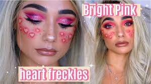 Scroll to see more images. Bright Pink Eyeshadow And Heart Freckles Valentine S Day Youtube