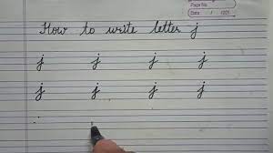 Print free large cursive letter j. How To Write Small Letter J In Cursive Youtube
