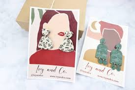 To create them, i make a display card that looks very much like a business card with some minor changes. Earring Display Cards Clay Earring Display Cards Raising Nobles