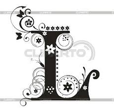 Decorative Letter L With Flowers For Design Stock Vector Graphics Id 3077326 Decorative Letters Letter L Lettering