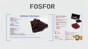 Elementárny fosfor môže existovať v štyroch formách: Fosfor By Tereza Maskova