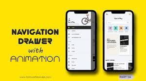 Open activity_main_drawer.xml file available in res=>menu folder: Android Navigation Drawer Menu With Side Animation Taimoor Sikander Android Studio Android Development