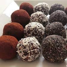 Healthy Date Truffles Kids Food Dessert Recipe Desserts With Hazelnuts Dry Coconut Dates Cocoa Powder Healthy Dessert Recipes Healthy Desserts Easy Snacks