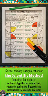 Challenge Your Students With This Scientific Method Critical Thinking Worksheet Scientific Method Teaching Biology Scientific Method Lab