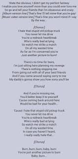 Taylor Swift Picture To Burn Country Song Lyrics Country Music Lyrics Favorite Lyrics