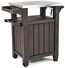 Service and storage in one. Keter Bbq Unity Side Table Amazon De Garden