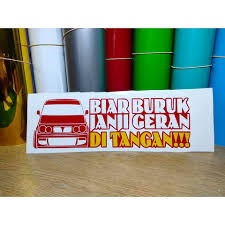 Jepun sememangnya dikenali dengan sifat mementingkan kesempurnaan. Buy Sticker Kereta Biar Buruk Janji Geran Di Tangan Sticker Khas Untuk Kereta Perodua Cth Kancil Kenari Kelisa Dll Seetracker Malaysia