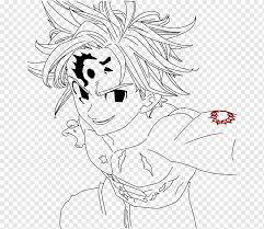 He is son of meliodas and elizabeth the king and queen of lioness. The Seven Deadly Sins Drawing Meliodas Sir Gowther Meliodas White Face Manga Png Pngwing