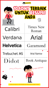 10 Font Terbaik Untuk Resume Anda Malaysia Resume Tips