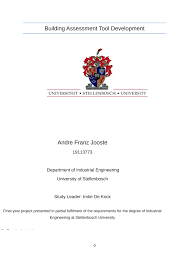 Our 1st of hopefully many videos showing what our boys get up in the gym. Pdf Building Assessment Tool Development For Stellenbosch University