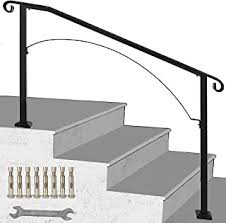 Check out decorative outside handrail on alibaba.com. Happybuy Handrail Arch 4 Fits 4 Or 5 Steps Matte White Stair Rail Wrought Iron Handrail With Installation Kit Hand Rails For Outdoor Steps Building Supplies Building Materials Mhiberlin De