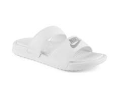 White Nike Womens Benassi Duo Slide Sandal Nike Benassi Duo Slide Sandals Nike Benassi