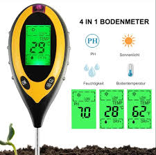 Digital 4-in-1 soil test meter with long probe