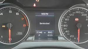 Audi A4 B8 How To Remove Service Due Message Reset Service Interval Youtube