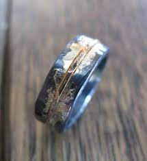 14k Rose Gold Sterling Silver 14k Gold Mixed Metal Ring Custom Etsy In 2021 Rings For Men Mens Gold Wedding Band Mens Wedding Rings