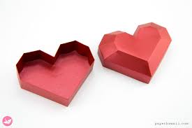 Paper Heart Box Tutorial Paper Kawaii Heart Box Template Heart Box Paper Heart