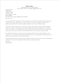 Stevens & associates, a national career management and outp. Child Care Resume Cover Letter Templates At Allbusinesstemplates Com