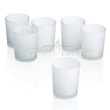 The walls of the glass are nearly thick. Light In The Dark White Frosted Glass Round Votive Candle Holders Set Of 12 Buy Online In Andorra At Andorra Desertcart Com Productid 19755268