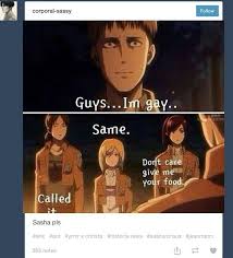 Want to discover art related to sasha_braus? I Love Christa Histora Reaction Attack On Titan Funny Attack On Titan Anime Attack On Titan