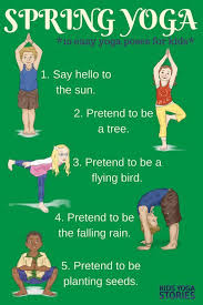 Yoga uses breathing techniques, exercise and meditation. Yoga For Spring Printable Poster Kids Yoga Stories Yoga And Mindfulness Resources For Kids Kids Yoga Poses Yoga For Kids Childrens Yoga