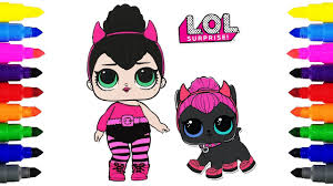 Dolls lol surprise won the love of girls around the world. L O L Surprise Doll Spice And Spice Kitty Coloring Pages For Kids Youtube