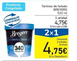 1 idea en 1 minuto. Oferta Tarrinas De Helado Breyers En Carrefour Market