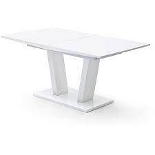Les pieds cannelés rajoutent du charme à la table pour une décoration authentique, cette table conviendra parfaitement avec les. Table De Salle A Manger Extensible Moderne Blanche Hakiro Matelpro