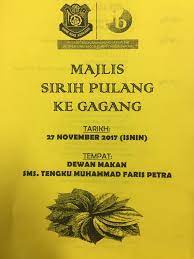 Sireh pulang ke gagang summary. Majlis Sireh Pulang Ke Gagang Faris Sm Sains Tengku Muhammad Faris Petra ÙÙŠØ³Ø¨ÙˆÙƒ
