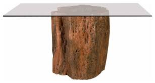 Browse a large selection of kitchen and dining room tables, including wood, metal, plastic and glass dining table ideas in round, oval and rectangular designs. 50 W Taio Dining Table Exotic Mai Theng Wood Base Square Glass Top Rustic Dining Tables By Noble Origins Home
