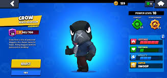 Crow is a legendary brawler who can poison his enemies over time with his daggers but has rather low health. Selling Android And Ios Level 61 70 Free Name Change 28 35 Brawlers Crow 23 Gadget Extra Toxic 14 Gems 8681 Cups Playerup Worlds Leading Digital Accounts Marketplace