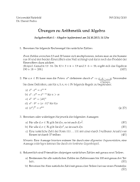 Bielefeld üniversitesinden ön kabul alabilmeniz icin almanca. 14 10 16 Blatt 1 Ubungszettel Aus Dem Tutorium Studocu