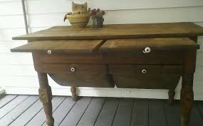 Antique Primitive Victorian Possum Belly Bakers Table Cabinet W Flour Bins Victorian Unknown Bakers Table Primitive Furniture Old Wood Floors