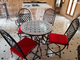 Garden Table Chairs Wrought Iron Garden Set Mosaic Table Etsy Garden Table And Chairs Wrought Iron Table Mosaic Table